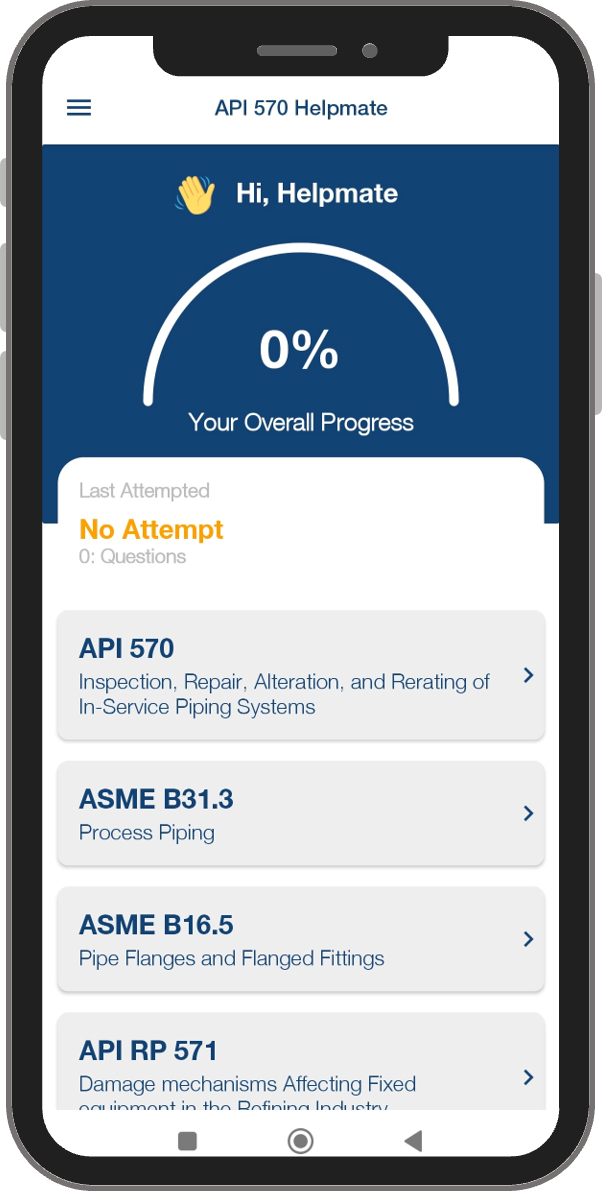 API 570 Question and Answer App