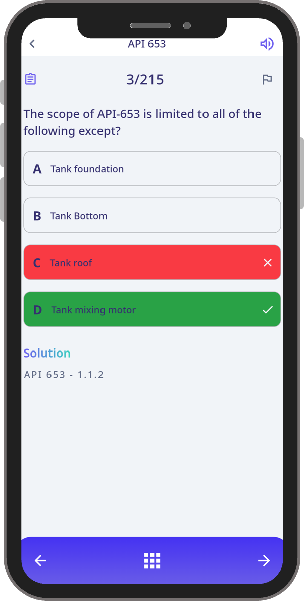 API 653 Open book questions